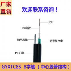 GYXTC8S光缆4芯6芯8芯12芯单模厂家
